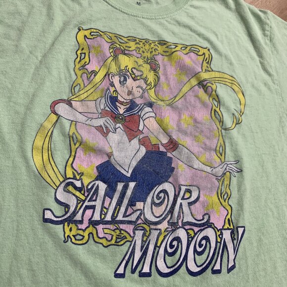 Sailor Moon T-Shirt Mint Green Anime Manga Men's Medium M Tee Naoko Takeuchi - Picture 2 of 7
